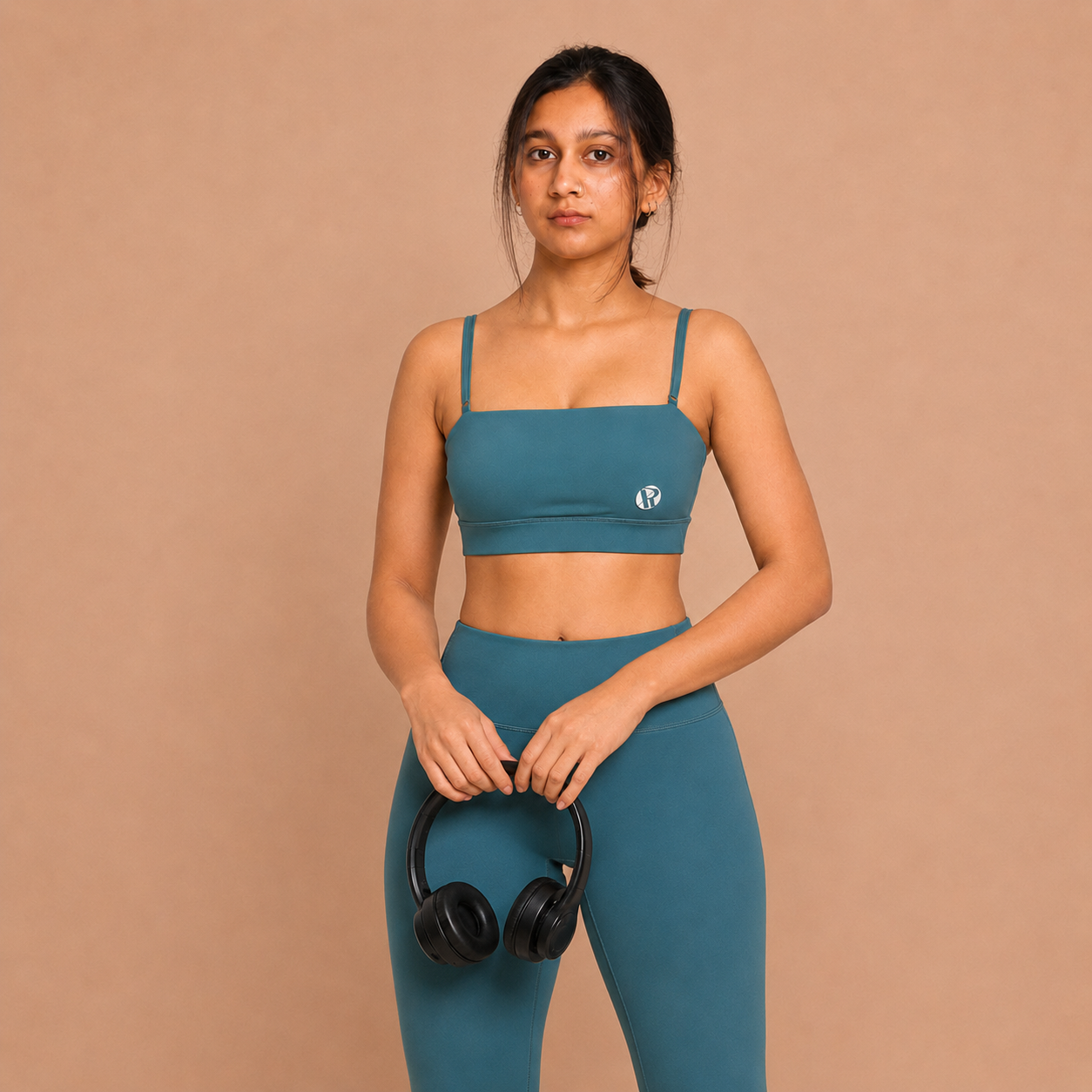 Versa Fit Dark Cyan Bandeau Bralette